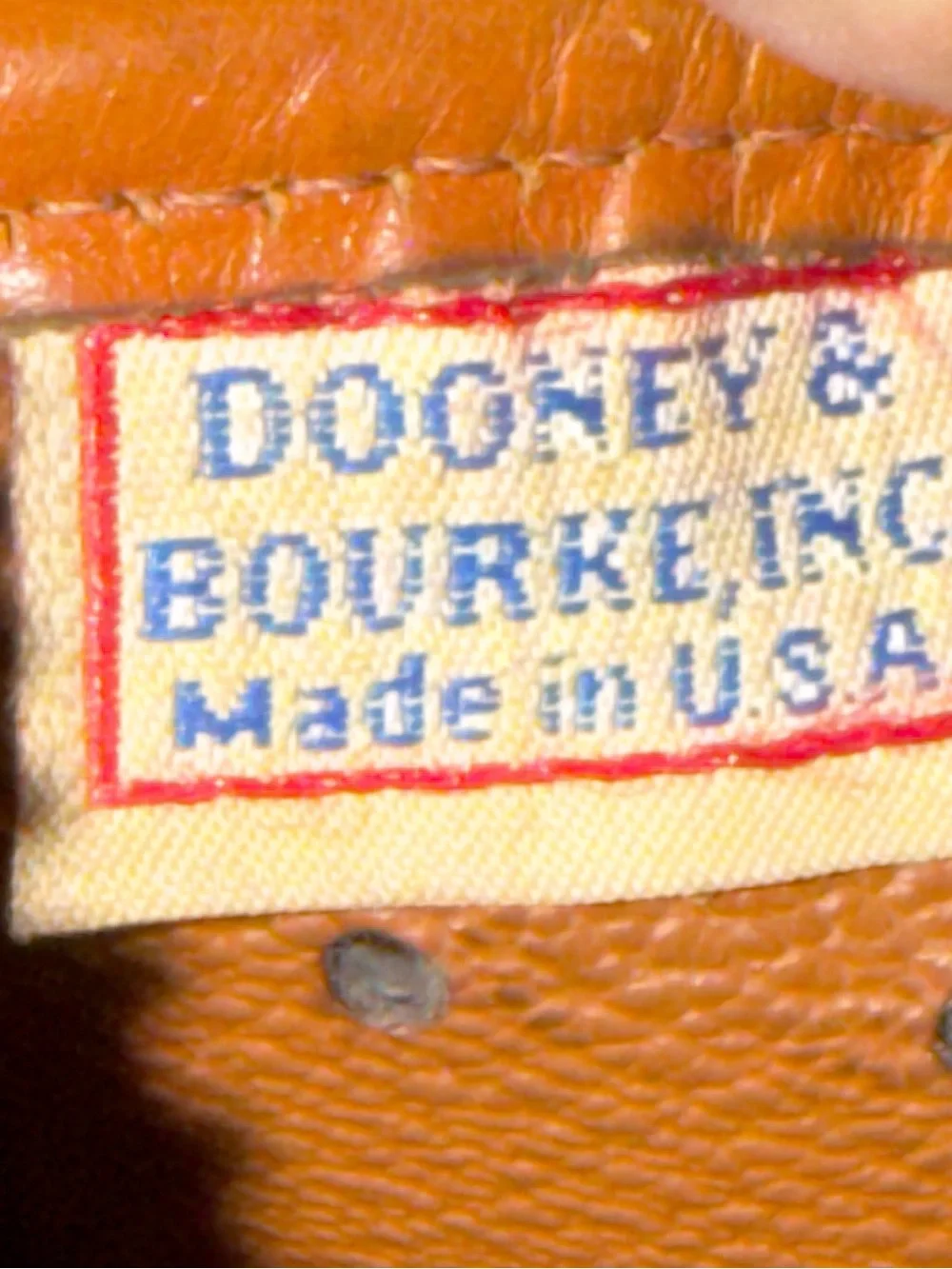 Vintage Dooney & Bourke Classic Black and Tan Leather Satchel Double Handle Zip